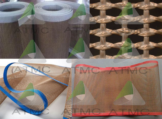 Heat Resistant  Coated Fabric BELT TF PTFE Coated Conveyor Belts
